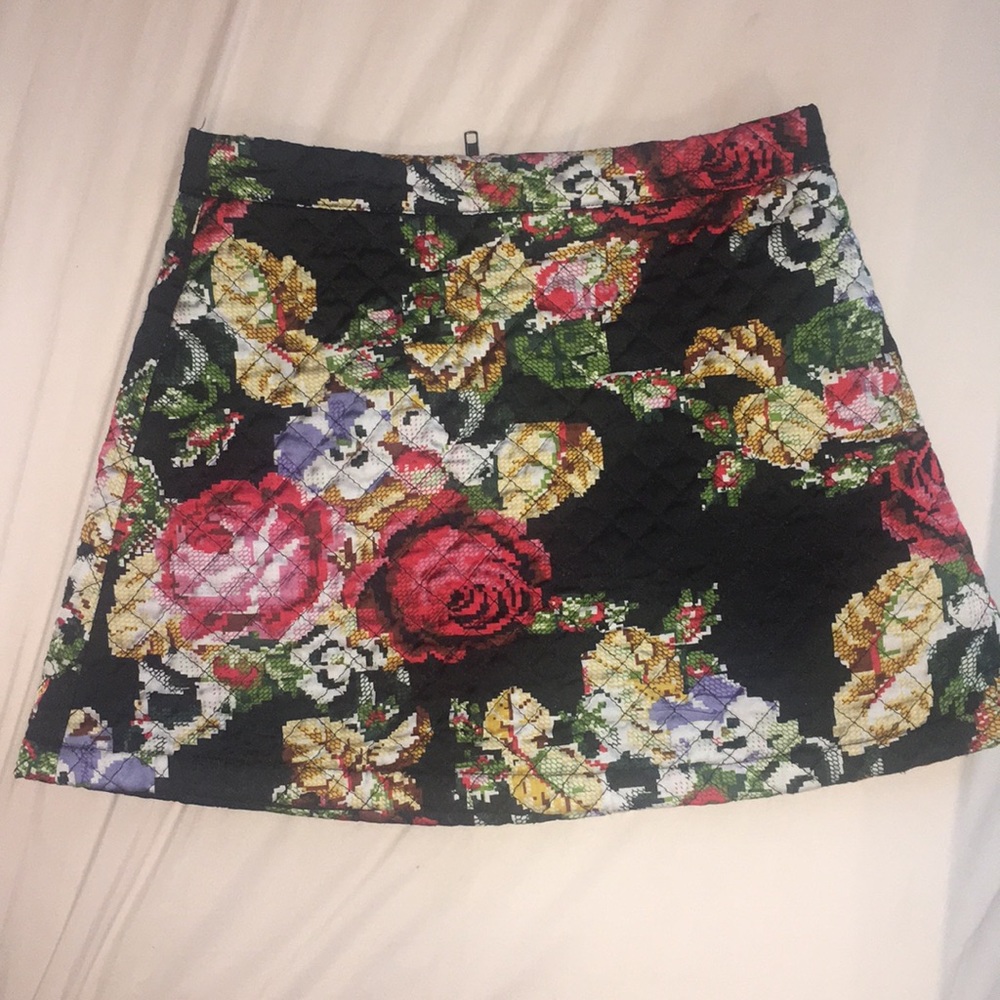 Floral Quilted Skirt